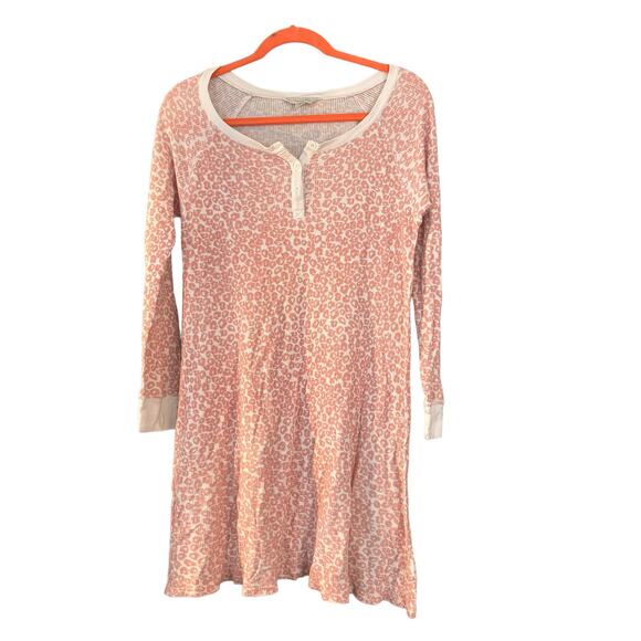 Garnet Hill Womans Sleep Shirt Nightgown Size Small Long Sleeve Cotton Modal - Picture 1 of 10